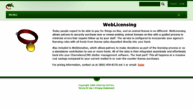 What Licensepet.com website looked like in 2020 (3 years ago)