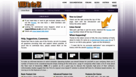 What Linux.co.uk website looked like in 2020 (3 years ago)