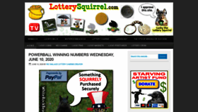 What Lotterysquirrel.com website looked like in 2020 (3 years ago)