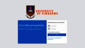 What Lms.uz.ac.zw website looked like in 2020 (3 years ago)