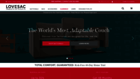 What Lovesac.com website looked like in 2020 (3 years ago)
