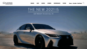 What Lexus.com website looked like in 2020 (3 years ago)