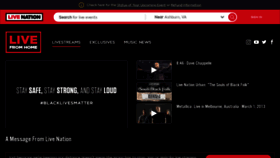 What Livenation.com website looked like in 2020 (3 years ago)