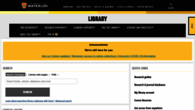 What Lib.uwaterloo.ca website looked like in 2020 (3 years ago)