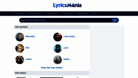 What Lyricsmania.com website looked like in 2020 (3 years ago)