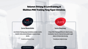 What Lovetraining.id website looked like in 2020 (3 years ago)