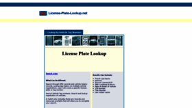 What License-plate-lookup.net website looked like in 2020 (3 years ago)