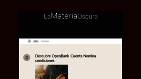 What Lamateriaoscura.es website looked like in 2020 (3 years ago)