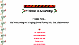 What Lovepoetry.com website looked like in 2020 (3 years ago)