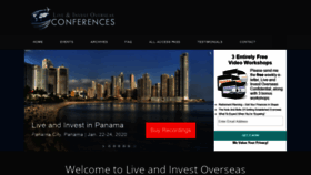 What Liveandinvestoverseasconferences.com website looked like in 2020 (3 years ago)