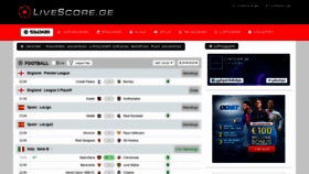 What Livescores.ge website looked like in 2020 (3 years ago)