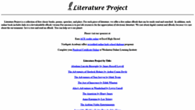 What Literatureproject.com website looked like in 2020 (3 years ago)
