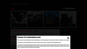 What Londondance.com website looked like in 2020 (3 years ago)