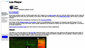 What Luaplayer.org website looked like in 2020 (3 years ago)