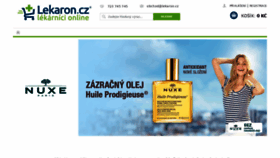 What Lekaron.cz website looked like in 2020 (3 years ago)