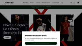 What Lacoste.com.br website looked like in 2020 (3 years ago)