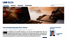 What Law-blog.de website looked like in 2020 (5 years ago)