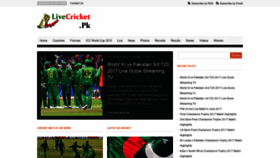 What Livecricket.pk website looked like in 2020 (3 years ago)