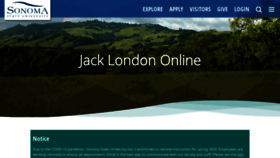 What London.sonoma.edu website looked like in 2020 (3 years ago)