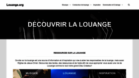 What Louange.org website looked like in 2020 (3 years ago)