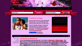 What Lovesongs.com website looked like in 2020 (3 years ago)