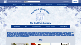What Lorraineminiatures.com website looked like in 2020 (3 years ago)
