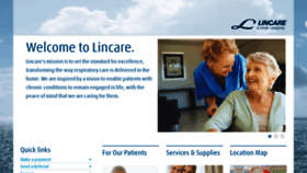 What Lincare.com website looked like in 2020 (3 years ago)