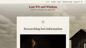 What Lostwitandwisdom.com website looked like in 2020 (3 years ago)