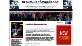 What Livemusicawards.co.uk website looked like in 2020 (3 years ago)