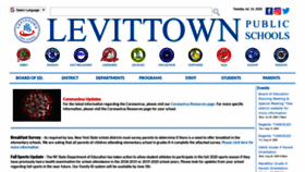 What Levittownschools.com website looked like in 2020 (3 years ago)