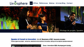 What Livosphere.com website looked like in 2020 (3 years ago)