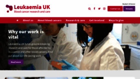 What Leukaemiauk.org.uk website looked like in 2020 (3 years ago)