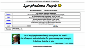 What Lymphedemapeople.com website looked like in 2020 (3 years ago)