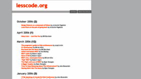 What Lesscode.org website looked like in 2020 (3 years ago)