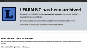 What Learnnc.org website looked like in 2020 (3 years ago)