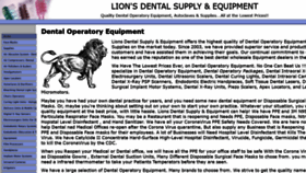 What Lionsdentalsupply.com website looked like in 2020 (3 years ago)
