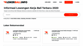 What Lokerbali.info website looked like in 2020 (3 years ago)