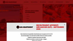 What Lem-equipement.com website looked like in 2020 (3 years ago)