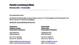 What Leverberg-maas.de website looked like in 2020 (3 years ago)