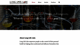 What Longlifelabs.com website looked like in 2020 (3 years ago)