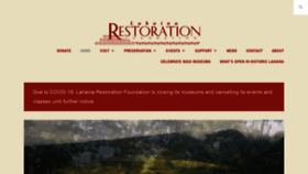 What Lahainarestoration.org website looked like in 2020 (3 years ago)