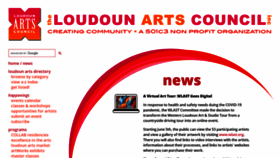 What Loudounarts.org website looked like in 2020 (3 years ago)