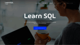 What Learnsql.com website looked like in 2020 (3 years ago)