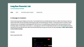 What Longrunfinancial.com website looked like in 2020 (3 years ago)