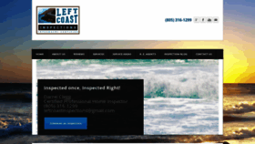 What Leftcoastinspections.com website looked like in 2020 (3 years ago)