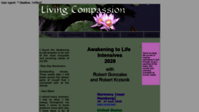 What Living-compassion.org website looked like in 2020 (3 years ago)