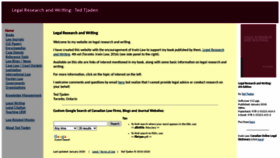 What Legalresearchandwriting.ca website looked like in 2020 (3 years ago)