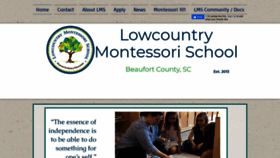 What Lowcountrymontessori.com website looked like in 2020 (3 years ago)