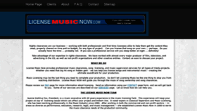 What Licensemusicnow.com website looked like in 2020 (3 years ago)