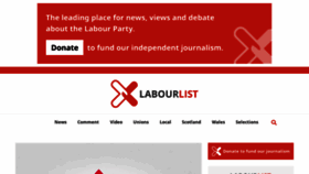 What Labourlist.org website looked like in 2020 (3 years ago)